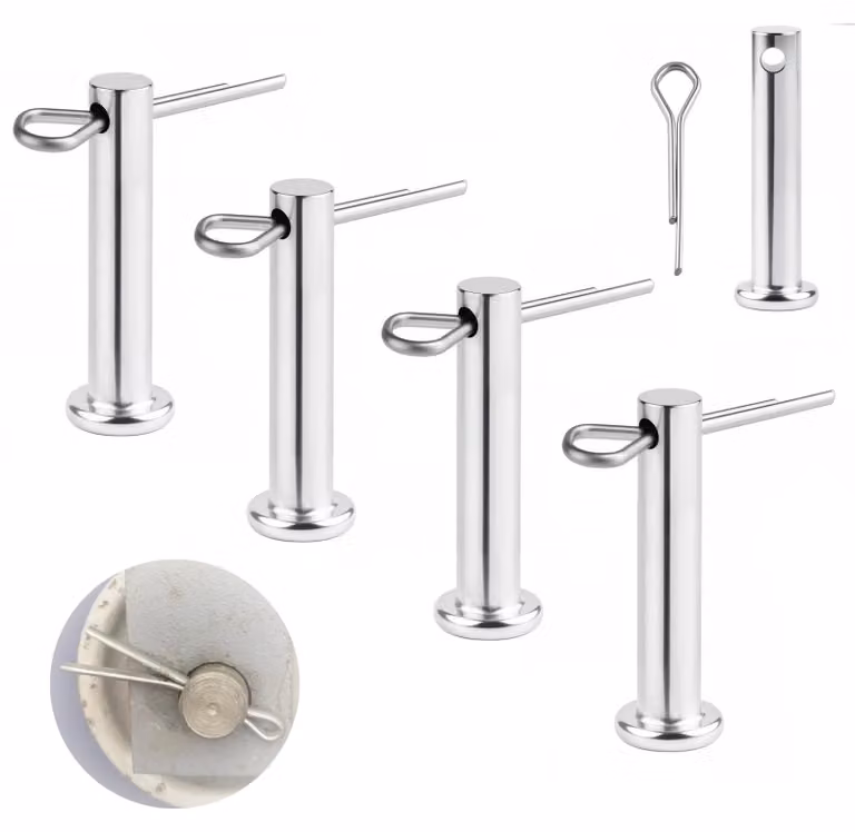 Set di 5 bulloni a forcella in acciaio inossidabile con perni