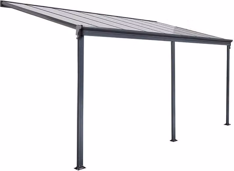 Copertura per patio 495 x 303 x 226 / 278 cm (grigio)