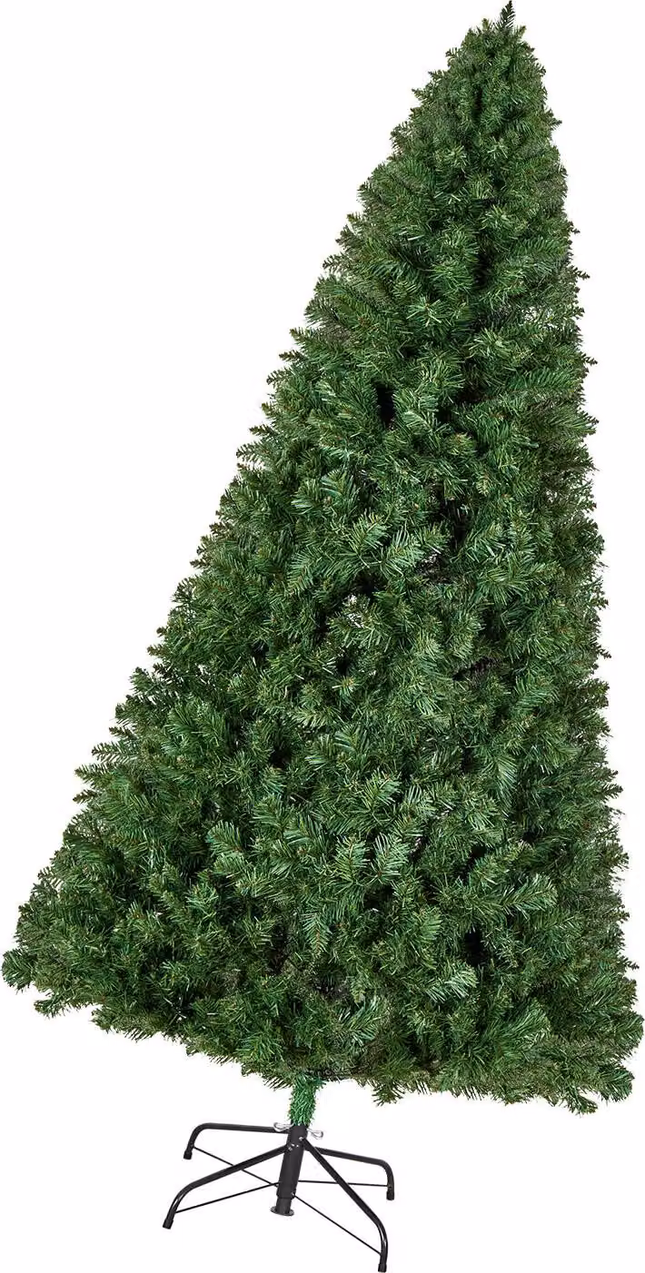 SucceBuy albero di Natale artificiale, alto 2,2 m, abete realistico con 1346 punte di rami e robusto supporto in metallo - ideale per decorare case, feste e uffici