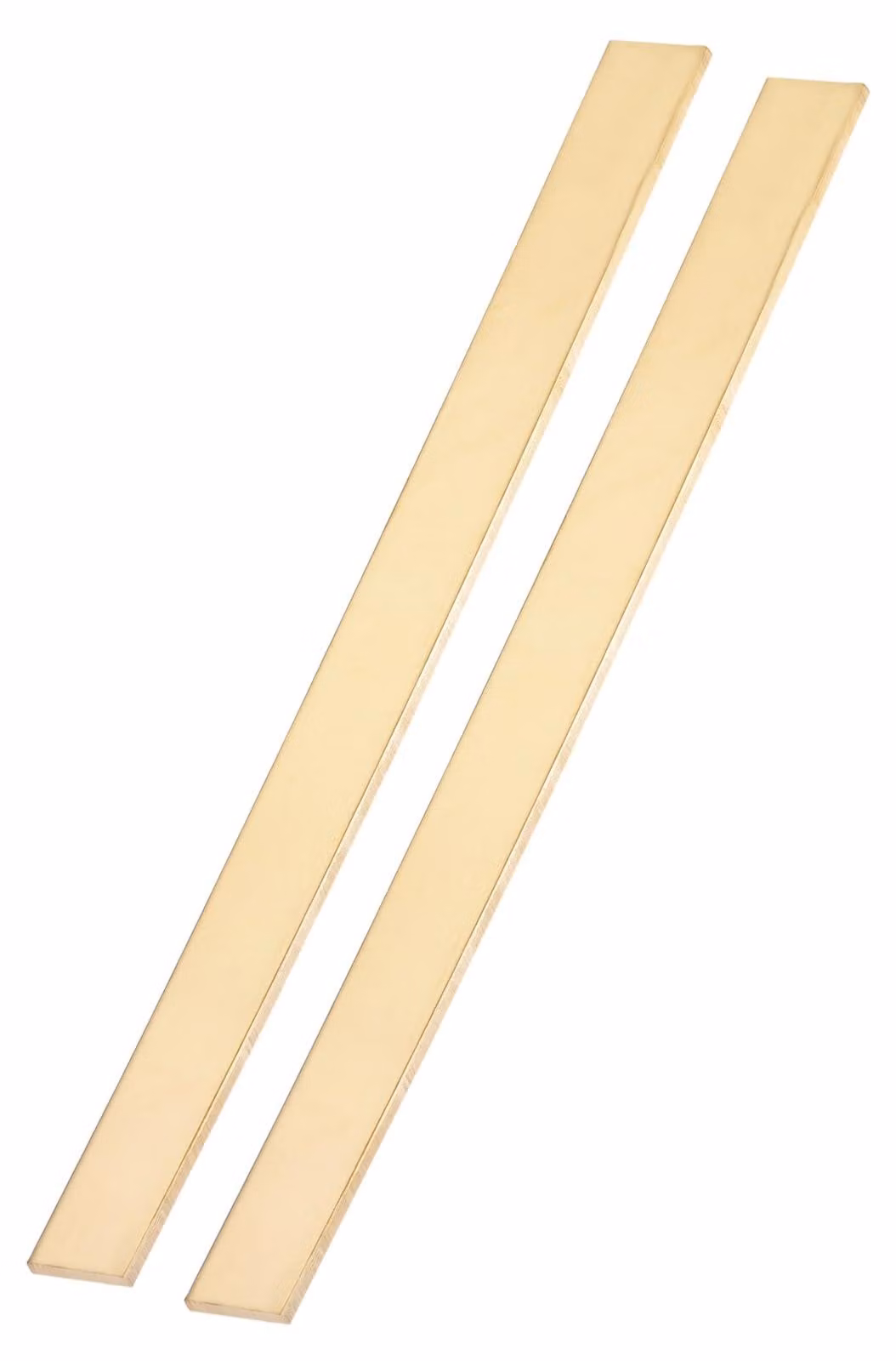 Barre piatte in ottone, 4x20x305 mm, 2 pezzi, massicce