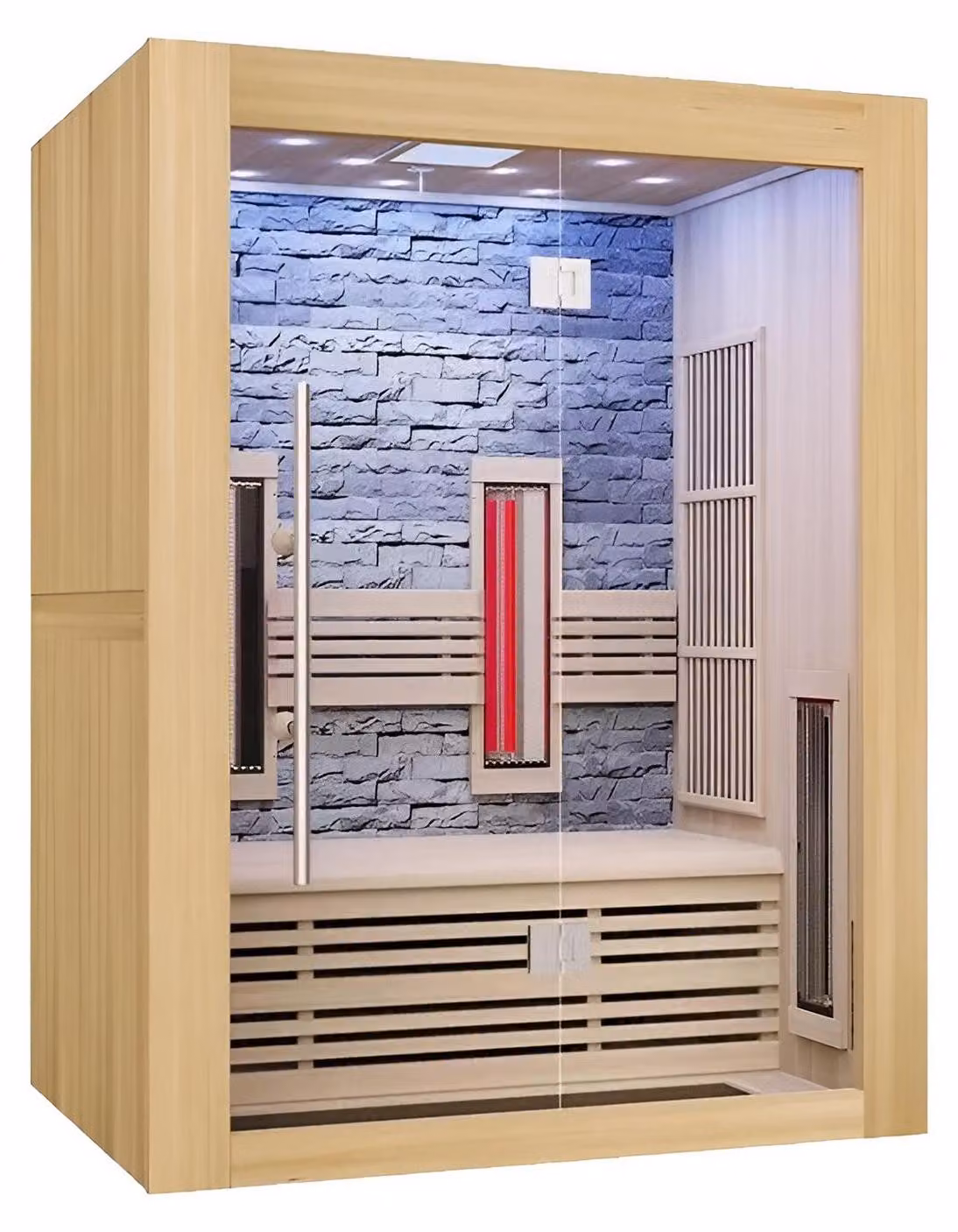 Luxuriöse Sauna mit Ferninfrarotstrahlung für 3 Personen mit Computersteuerung