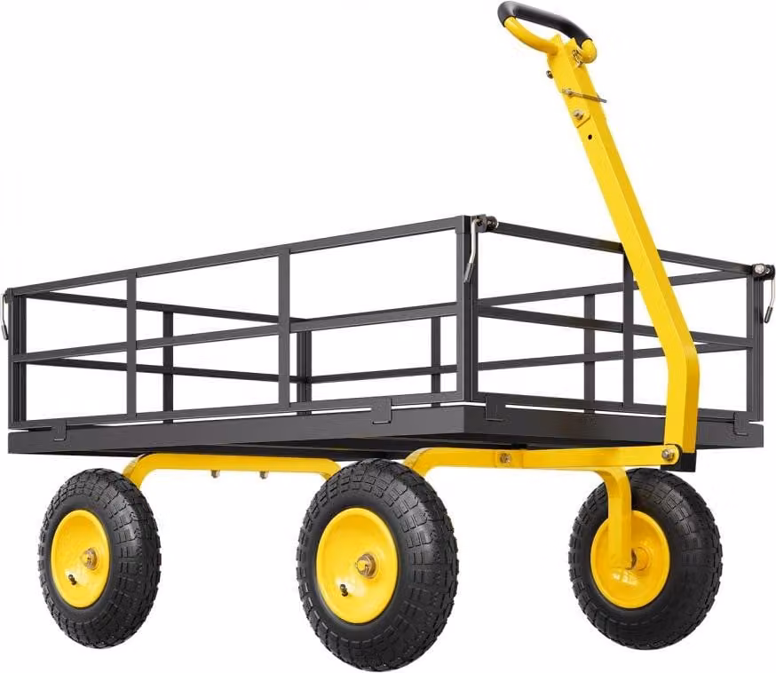 Carrello a mano Steekwagen - Capacità di carico: 544,31 kg - Volume: 276 litri - Acciaio Q235 - Colore: giallo e nero