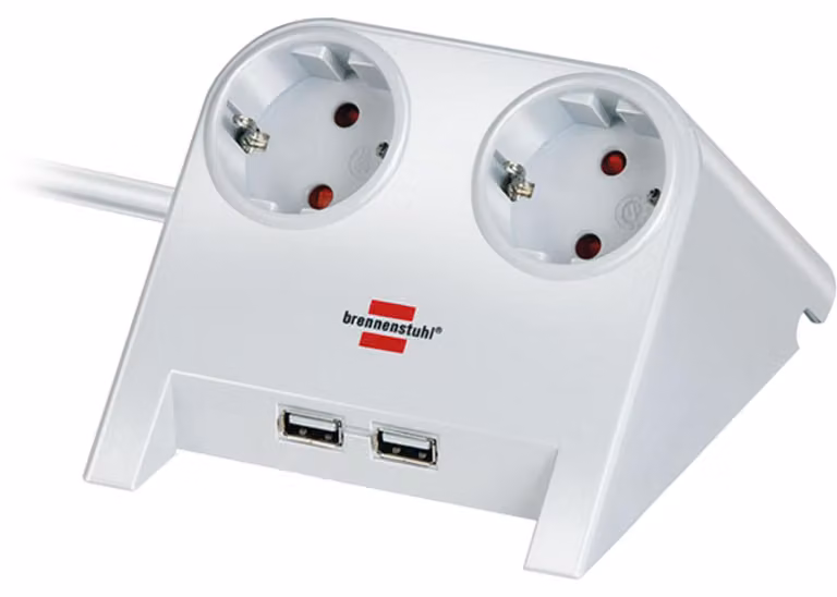 presa da tavolo brennenstuhl "Desktop-Power", a 2 vie, 2 x USB