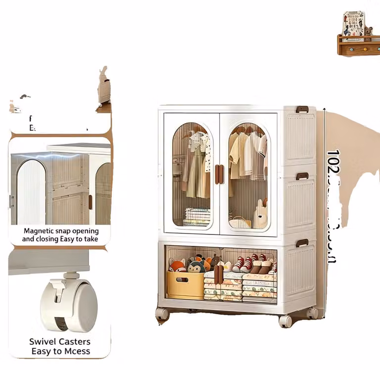 Contenitore, multifunzionale, design pieghevole, bianco - 68-2