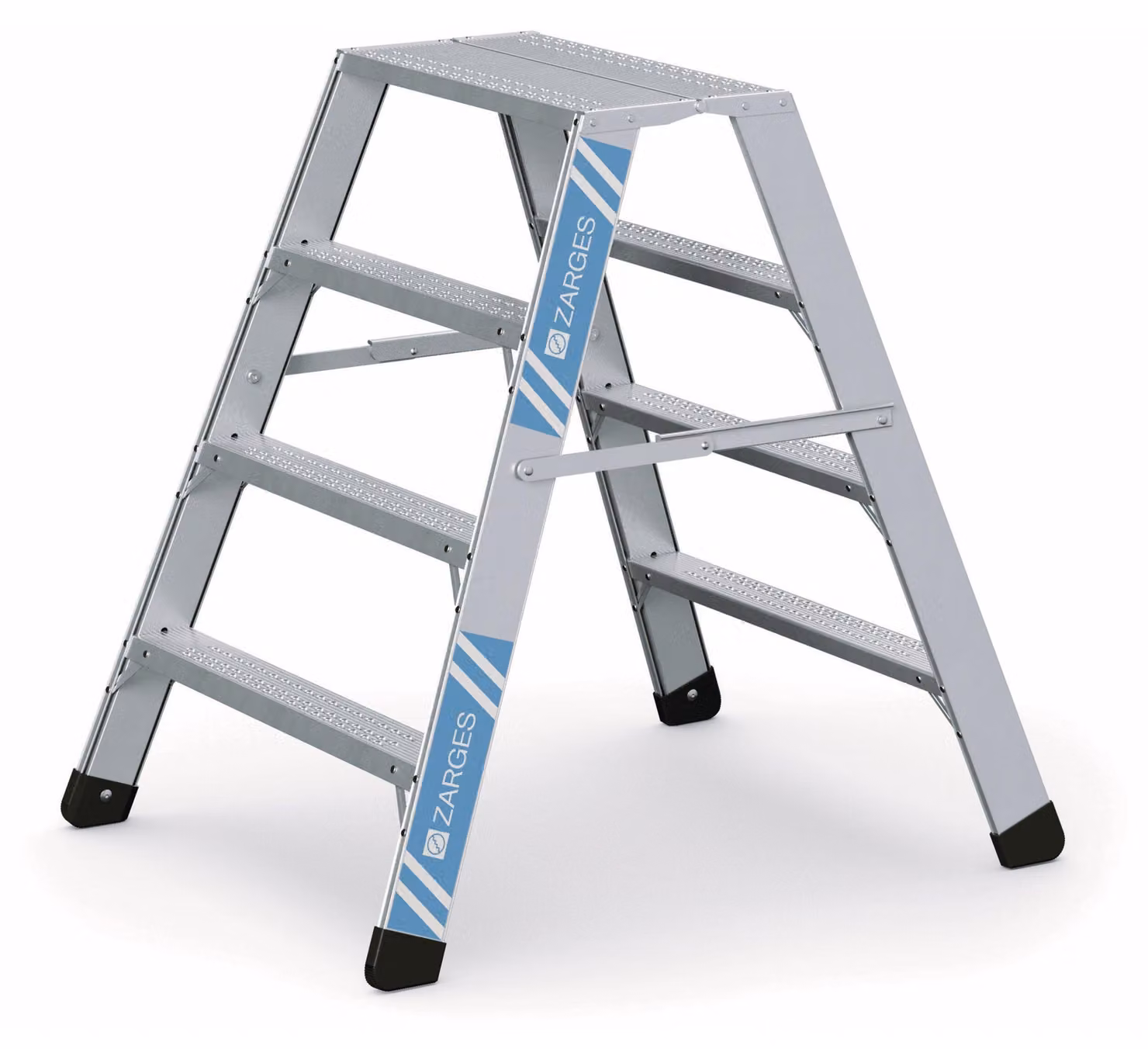 Zarges klappbares Arbeitspodest Seventec BP (2 x 4 Stufen, beidseitig begehbar)