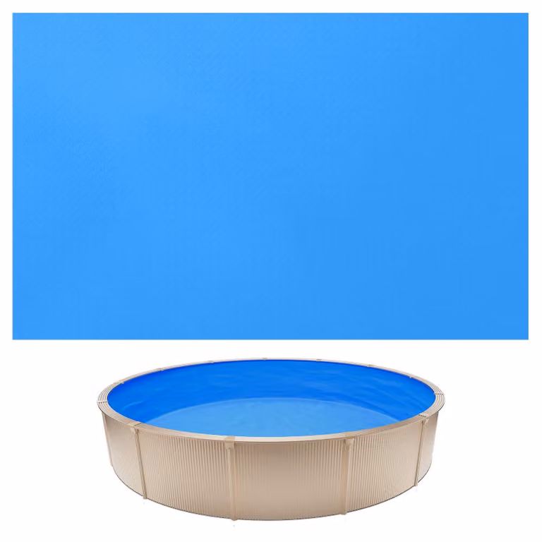 Rivestimento interno in PVC per piscina - Rivestimento con sovrapposizione - Per piscine con diametro di 3,6 m - Per pareti alte 90 cm - Spessore 0,4 mm in PVC - Rivestimento di ricambio per piscine fuori terra - Blu