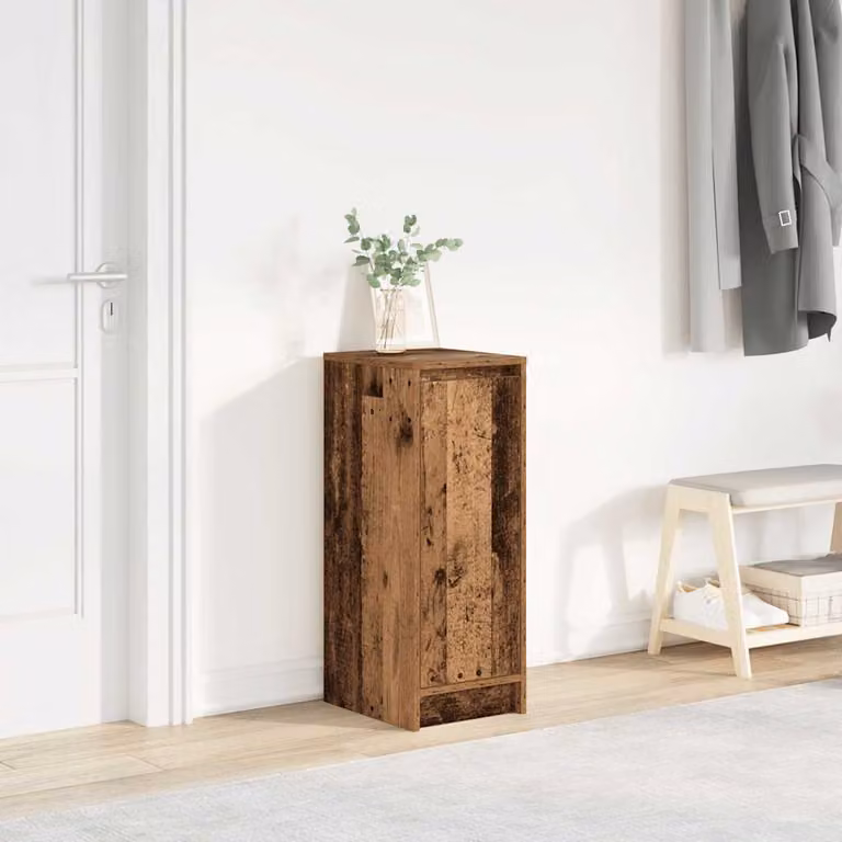 Scarpiera a parete vidaXL in legno stile rustico marrone L/P/H: 29,5 x 34 x 76 cm