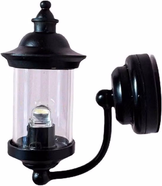 Set luci in miniatura - Scala 1:12 - Base magnetica - Interruttore - Nero - Set decorativo