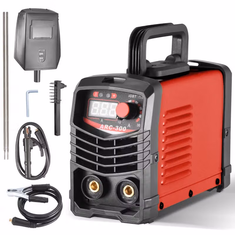 Saldatrice ARC MMA, uscita 300A, controllo completamente digitale, spina 220V EU rossa