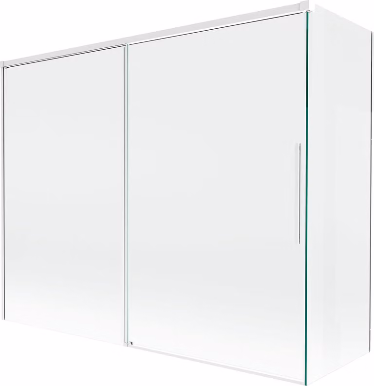 Mexen Rox paratia doccia 2-ante scorrevole 190 + 80 x 150 cm, trasparente, bianco - 8C9-190-080-20-00