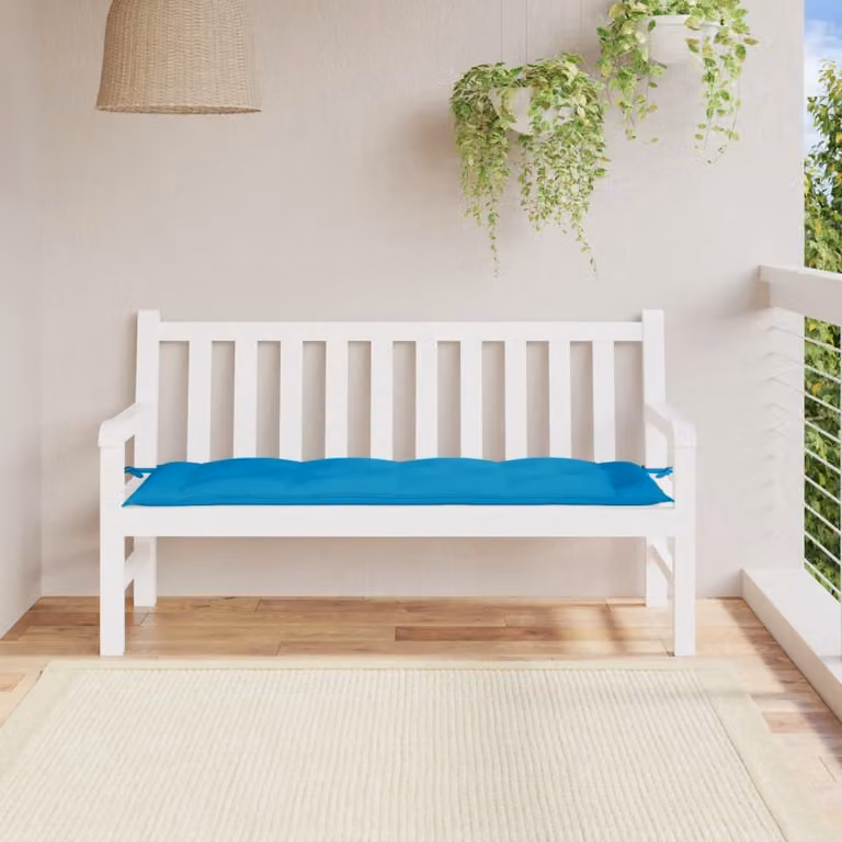 Cuscino per panca vidaXL azzurro in tessuto Oxford impermeabile e traspirante L/P/H: 150 x 50 x 7 cm