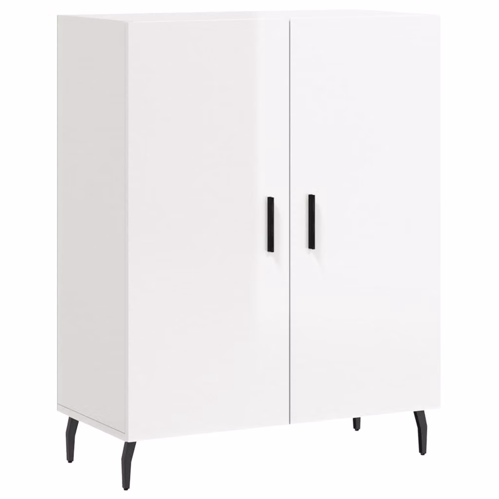 Credenza 69,5x34x90 cm in Legno Multistrato Bianco Lucido