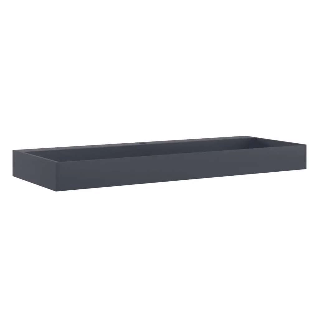 Lavandino rettangolare in pietra naturale vidaXL, Blocco in Marmo/Minerale colore Antracite, L 120 x P 46 x H 11 cm – 2