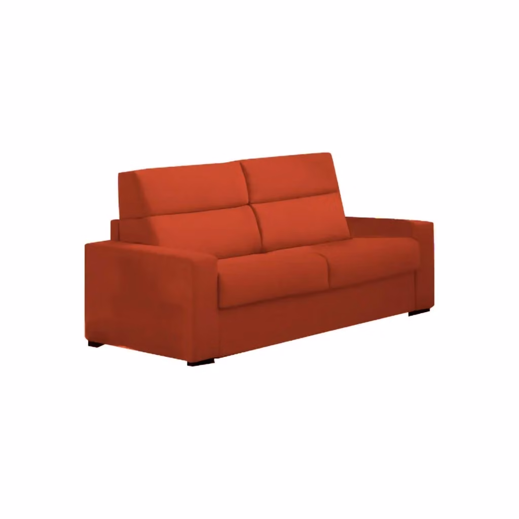 Ozegna Divano Fisso 3 Posti Sfoderabile Made in Italy Arancione L: 220 cm, P: 95 cm – 2