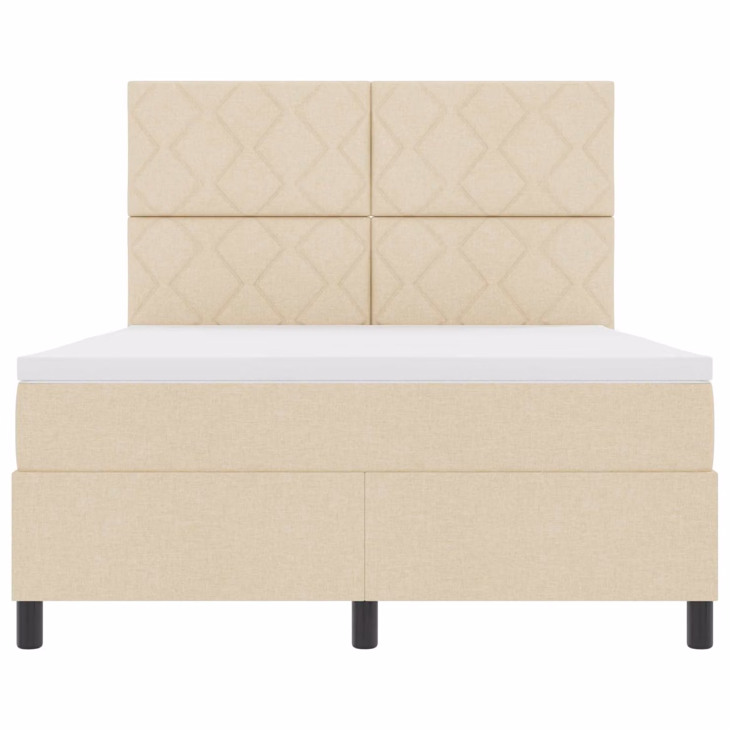 Letto a molle con strisce LED vidaXL, colore beige, L/P: 160 x 200 cm