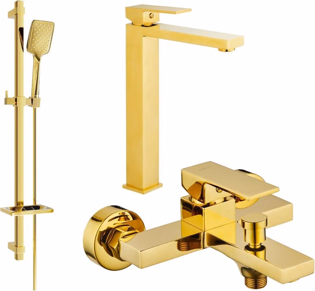 Mexen Uno DQ62 set da bagno, oro - 71413DQ62-50