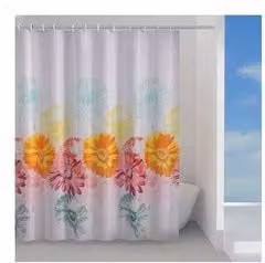 Tenda doccia in tessuto Gedy con motivo floreale multicolor L: 120 cm, H: 200 cm