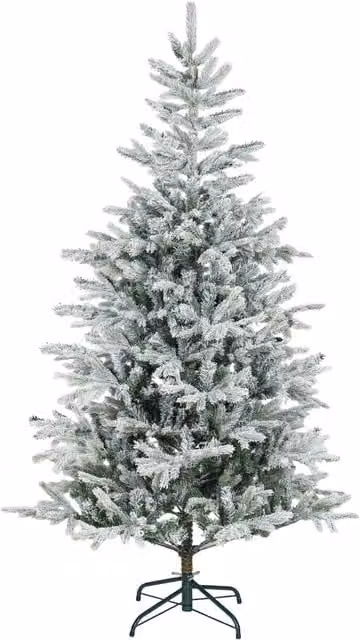 Albero di Natale Zephmum Nevado verde con 1207 rami e base pieghevole, Altezza: 180 cm