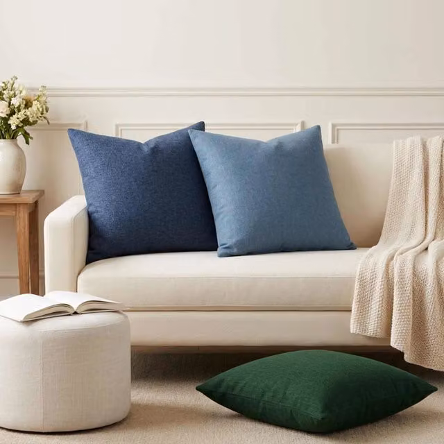Cuscino con cuscino HEERLEN 12 pz Blu Tessuto 926892