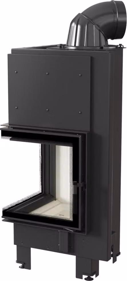Inserto camino in acciaio KRATKI MBN sinistro 8 kW Ø 200 vetro curvo