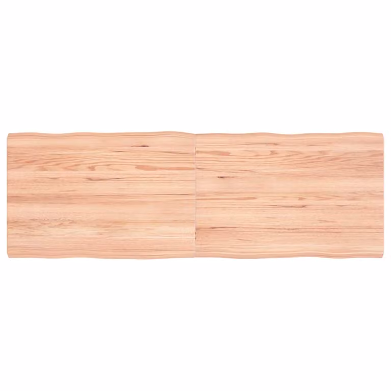 Piano Tavolo in Rovere Marrone Chiaro con Bordo Naturale stile Rustico vidaXL L: 120 cm, P: 40 cm, H: 2-4 cm