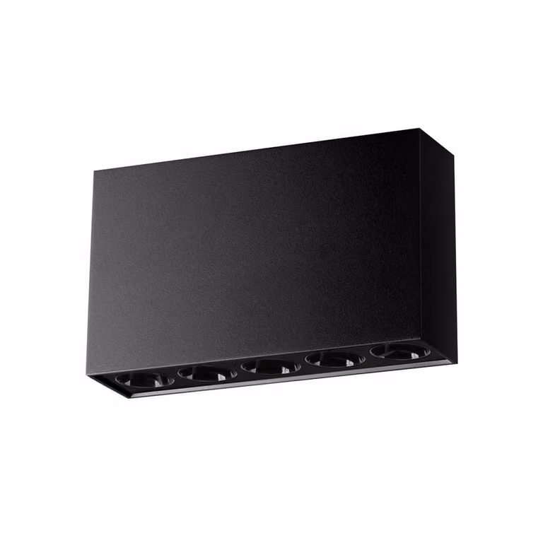 Lampada da soffitto SOLE nero LED 5xLED 11W alluminio 8.3x3.5x13.7cm Sollux Lighting