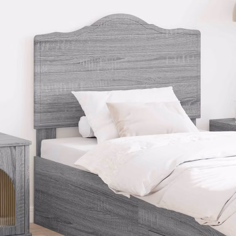 Testiera per letto moderna vidaXL in legno ingegnerizzato grigio Sonoma