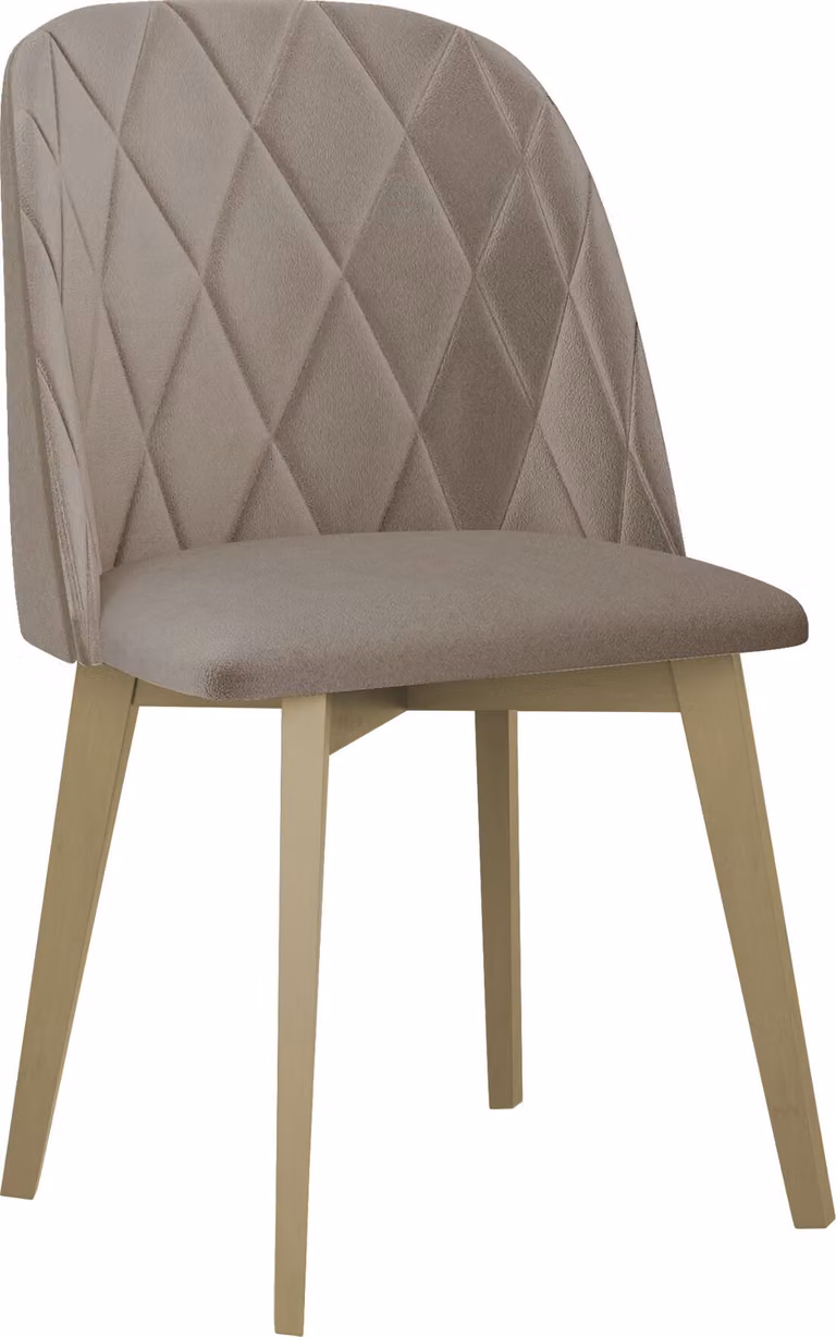 Sedia da pranzo imbottita AFTON 6 - rovere sonoma / beige