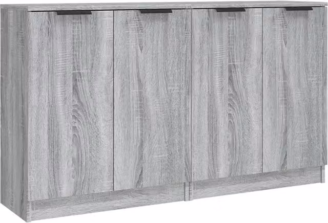 Credenze 2 pz | Madia | Buffet da pranzo | Armadio da pranzo Grigio Sonoma 60x30x70 cm in Legno Multistrato