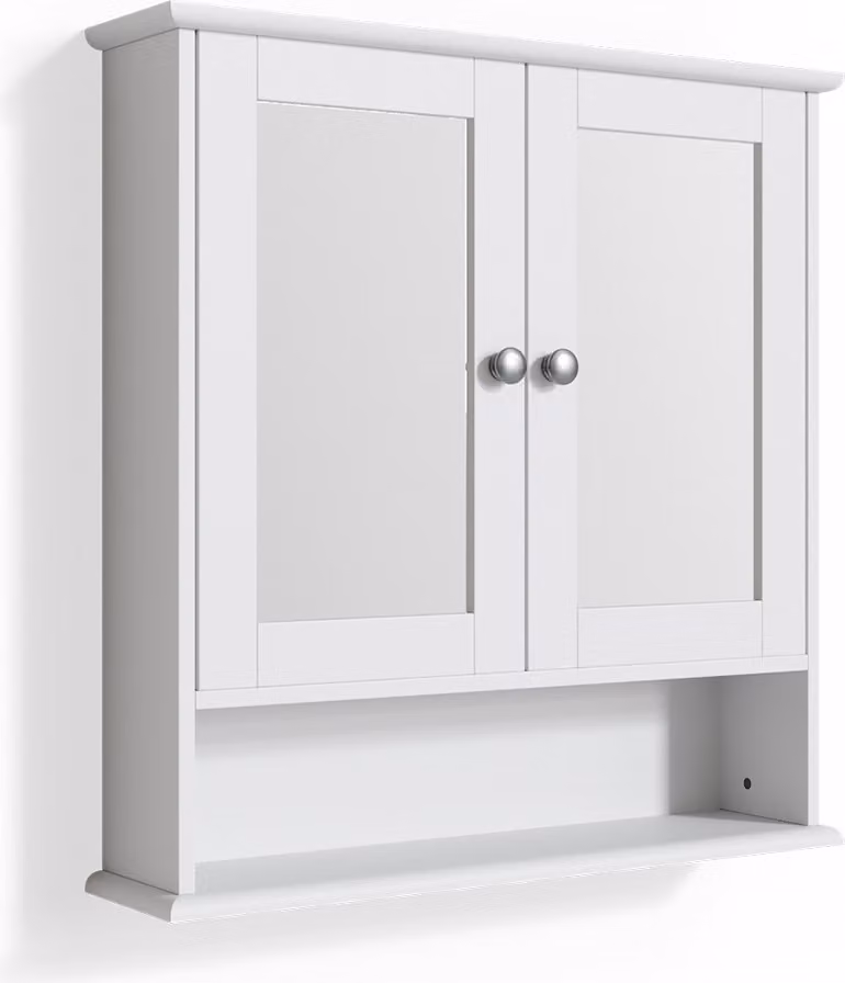 Specchio contenitore bagno Vicco Bianco Bianco 56 x 58 cm, Model 31126