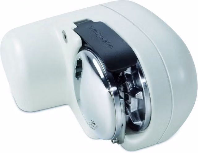 Verricello elettrico Quick Minigenius 150W 12V B.6 bianco in acciaio inossidabile con montaggio a incasso
