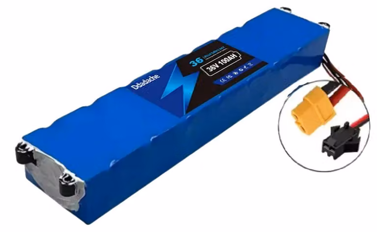 Batteria agli ioni di litio, capacità di 100.000 mAh, compatibile con dispositivi di trasporto personale elettrici, con connettore XT60 SM