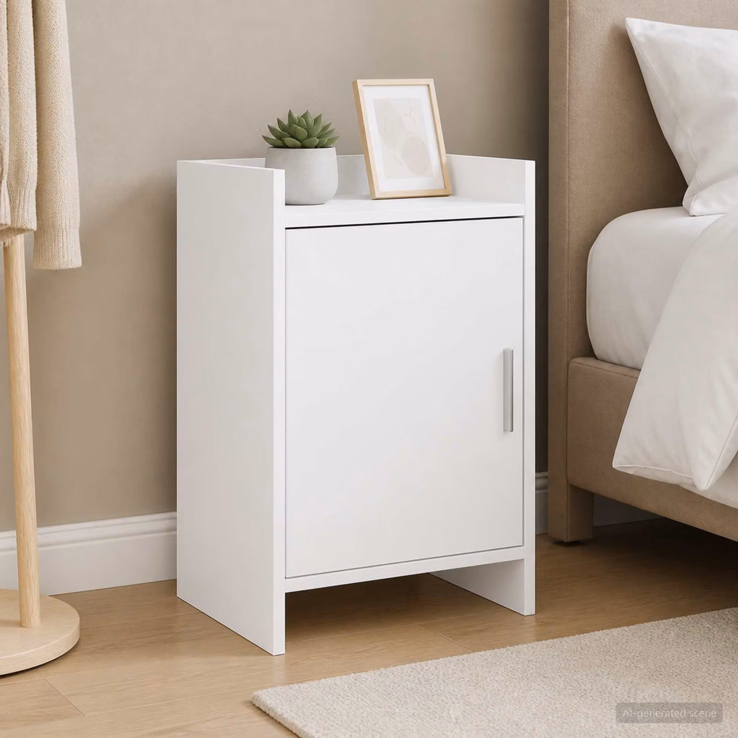 Set di 2 comodini vidaXL bianchi in stile moderno, L/P/H: 40 x 30 x 60 cm