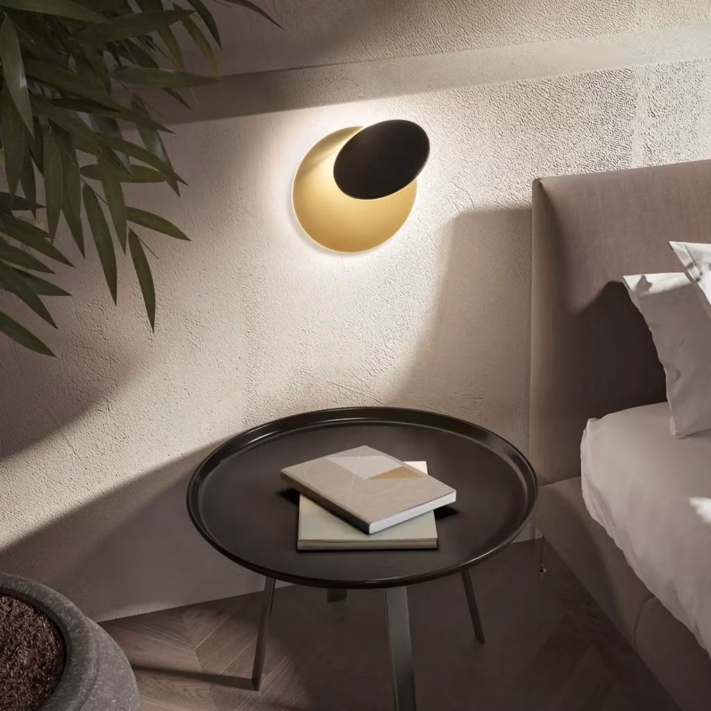 Applique Moderna Drum Perenz in Metallo Oro e Nero con LED da 22W IP20 – 2