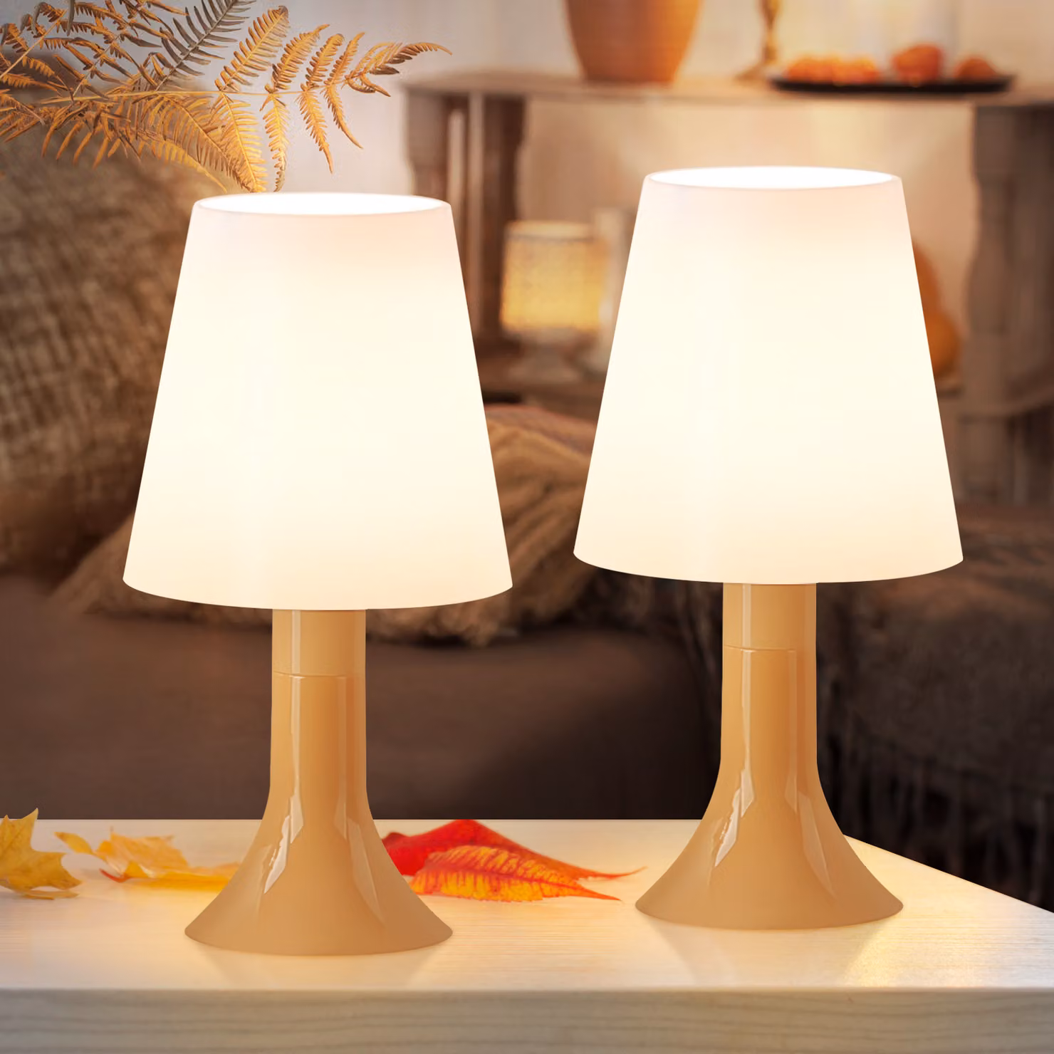 ZMH lampada da tavolo kaki E14 comodino set di 2 lampada da tavolo soggiorno con cavo lampade da tavolo stile country moderno per tavolo da pranzo camera da letto