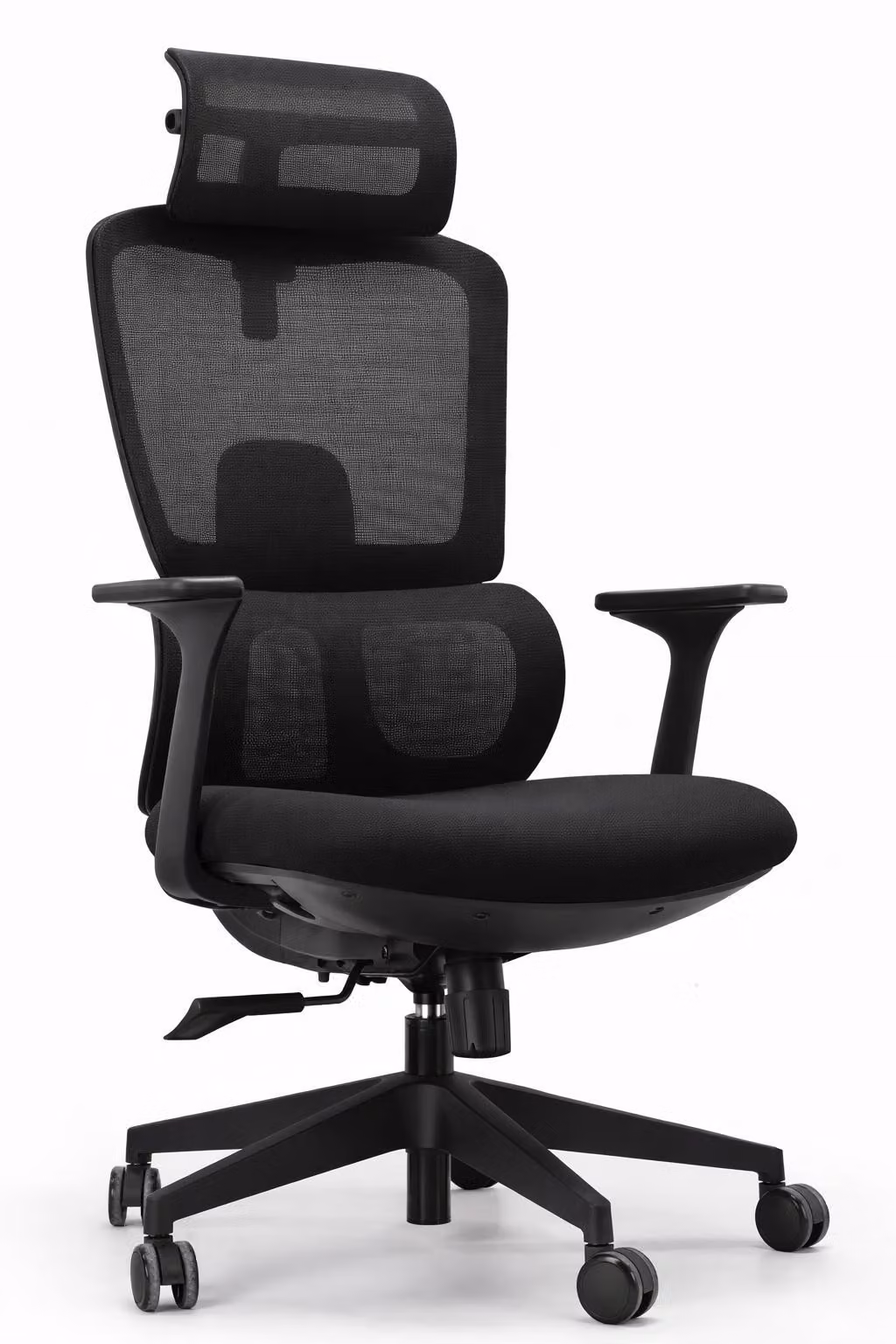 Sedia da ufficio ergonomica con poggiatesta regolabile e schienale in rete