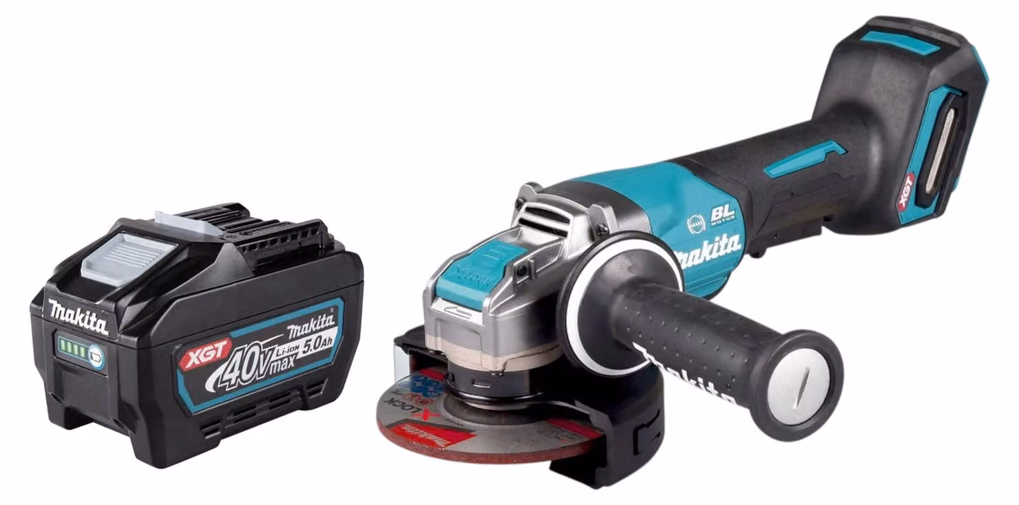 Makita GA 047 GT1 Smerigliatrice angolare a batteria 40 V max. 125 mm X-LOCK Brushless + 1 batteria ricaricabile 5,0 Ah - senza caricabatterie