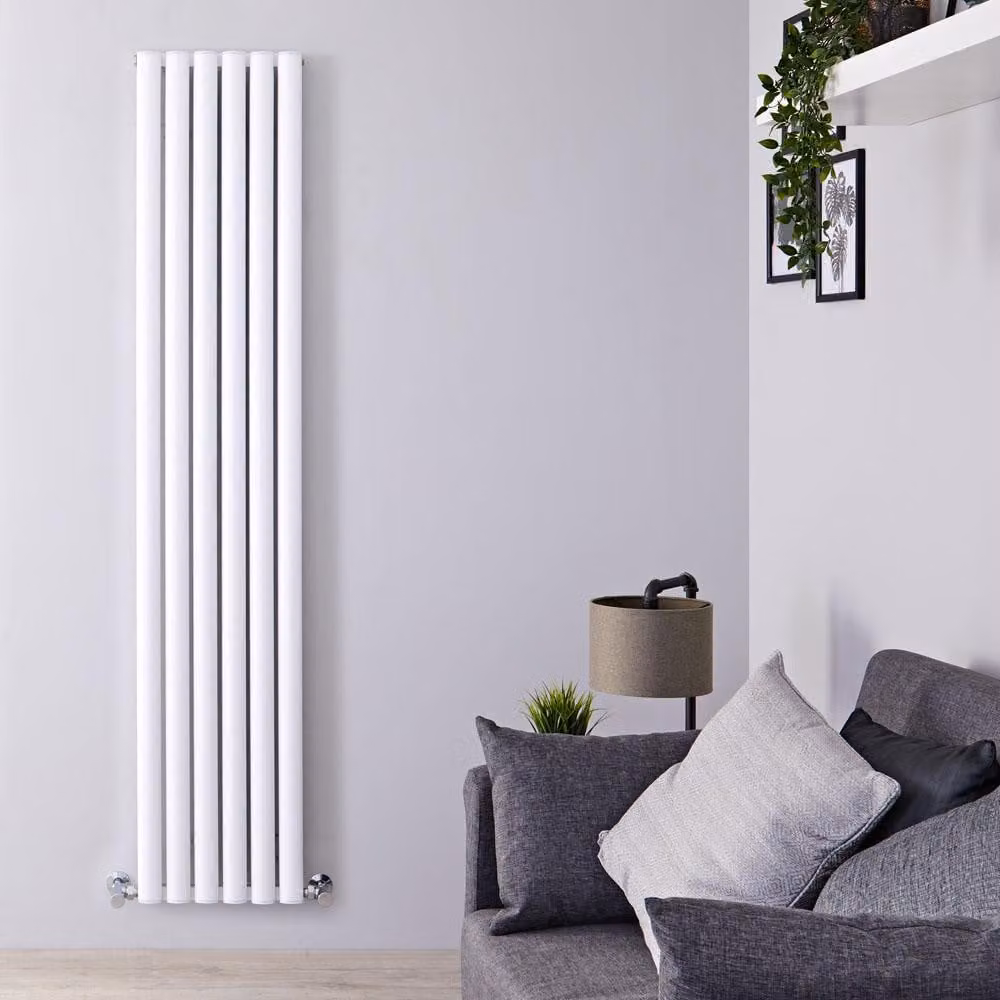 Termosifone Verticale Alluminio Bianco 1502W 1800x350mm - Alta Resa - Design Moderno - Revive Air
