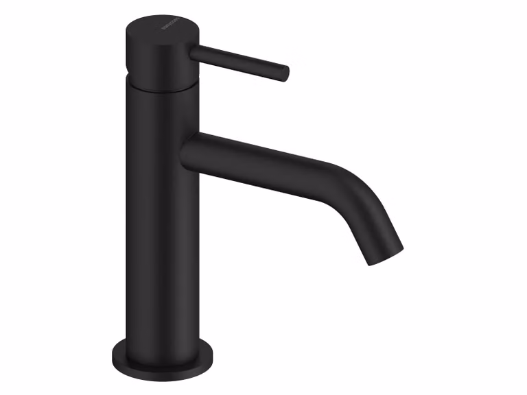 SANYCCES LOOP ColdOpen Miscelatore monocomando per lavabo 17,3 cm, nero opaco