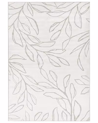 Tappeto Tessuto Motivo a foglie Pelo corto Beige chiaro 200 x 300 cm