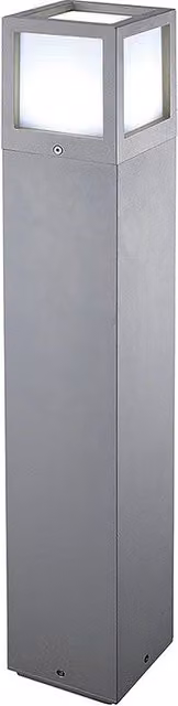 Lampada da terra Oliver Bollard Rossini Group Grigio, apparecchio da esterno in alluminio e plastica con attacco E27, Altezza: 65 cm