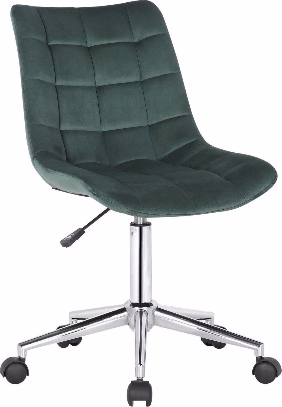 Sedia da ufficio in velluto - Sedia da ufficio ergonomica - Funzione regolabile in altezza e girevole | Colore: Verde