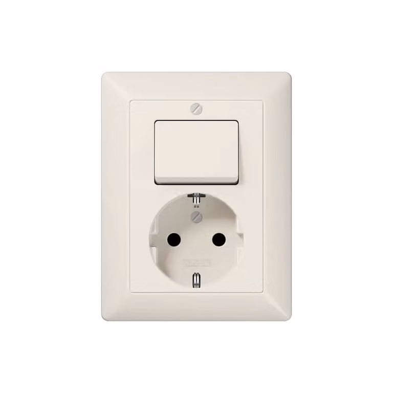 Jung AS5576U Presa SCHUKO® 16 A 250 V con interruttore universale on-off 10 A 250 V, bianco
