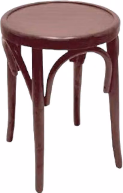 Sgabello bistrot in legno di faggio color noce Mobili 2G L/P/H: 36 x 36 x 45 cm – 1