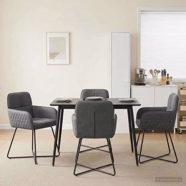 Sedie da pranzo 4 pz Velluto Grigio Scuro 59 x 56,5 x 86 cm 3428210
