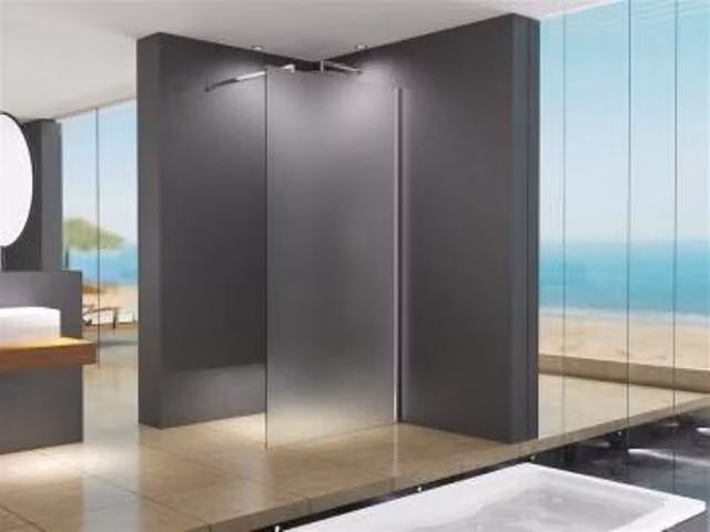 Glaswerk Westfalen - Panno doccia LiLy, 99x200 cm, vetro satinato, 10 mm