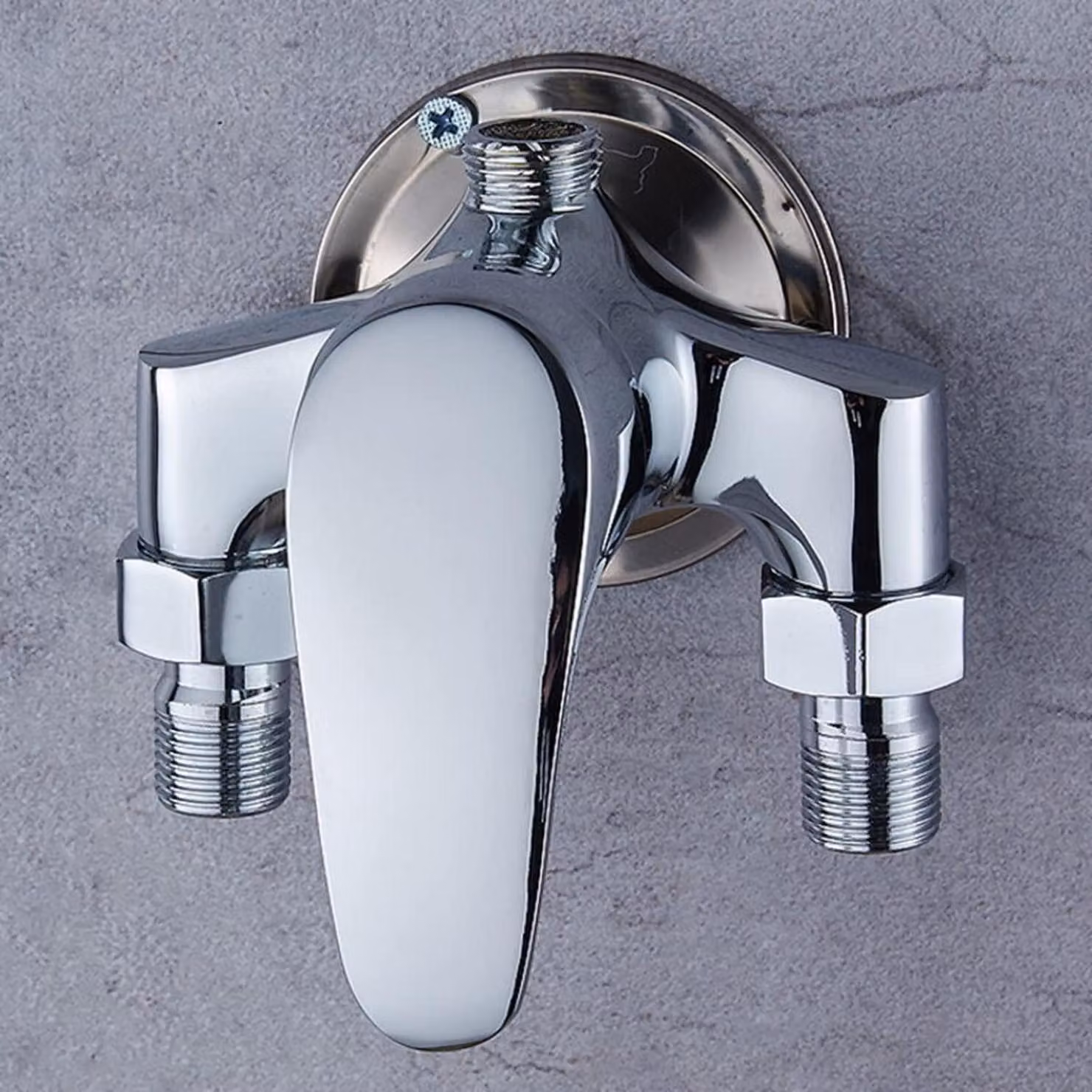 Set completo per rubinetto da parete per doccia, bagno, miscelatore in ottone, attacco G1/2"