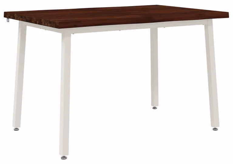 90 x 55 x 75 cm. Realizzato in legno massello di acacia, colore marrone scuro e bianco