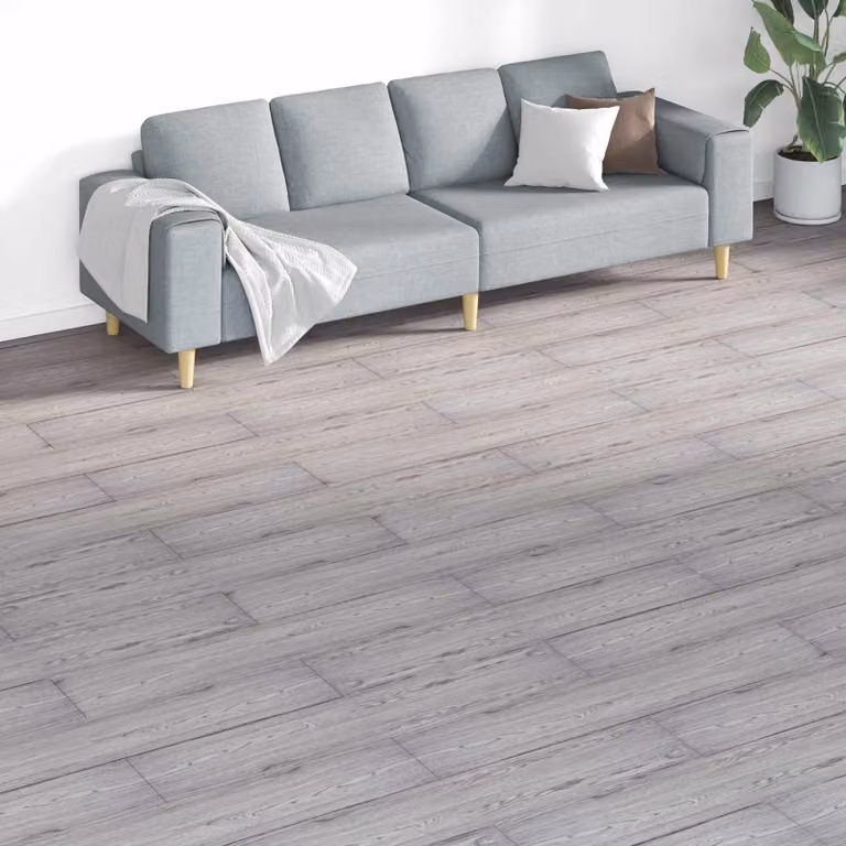 vidaXL Pavimento in PVC Moderno Grigio 5,26 m² 18 Pezzi