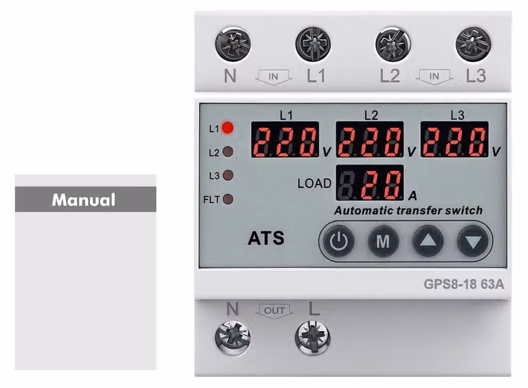 Interruttore automatico da 63 ampere - 220 volt, trifase - protezione da sovratensione